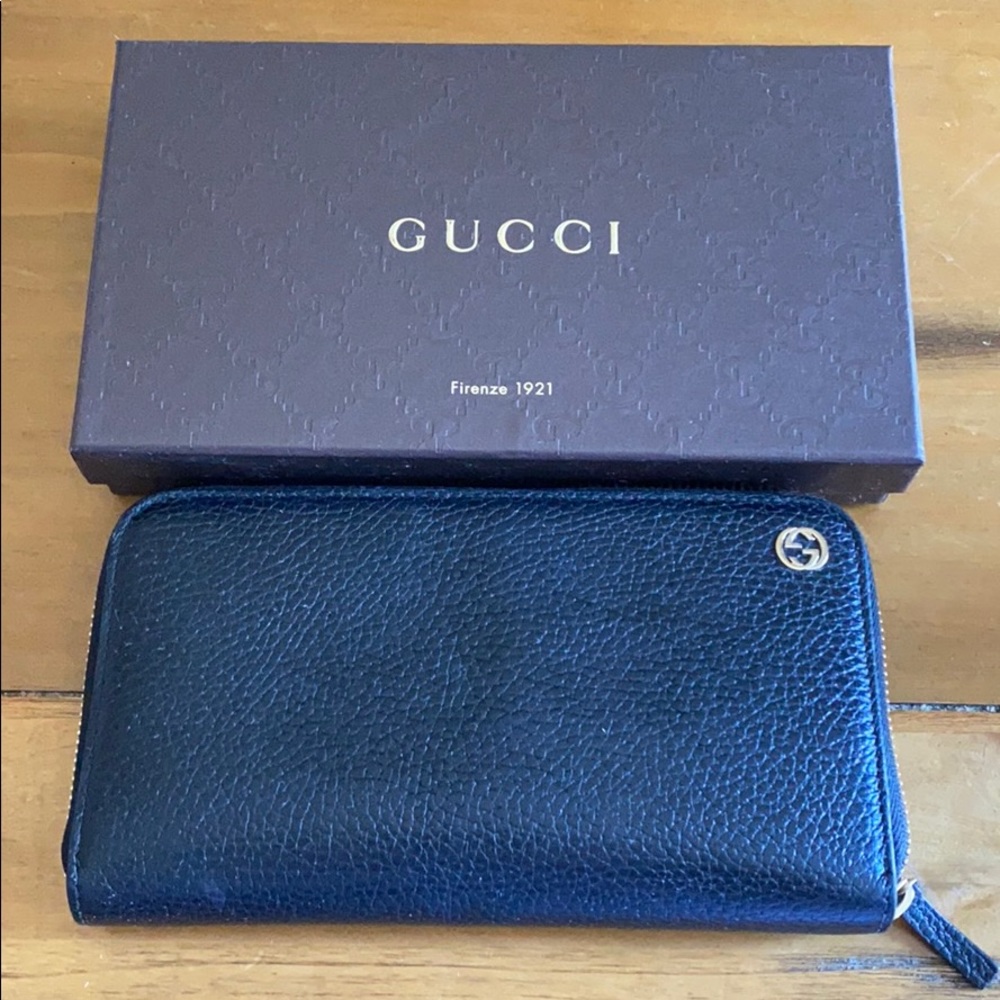 Gucci Wallet Black Dollar Calf Nero